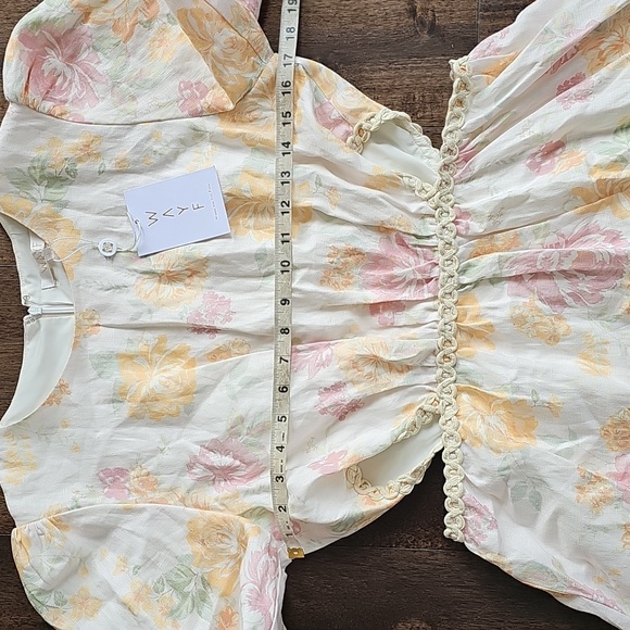 Wayf Plaza Cut-Out Floral Mini Dress Size Large NWT - Picture 8 of 12